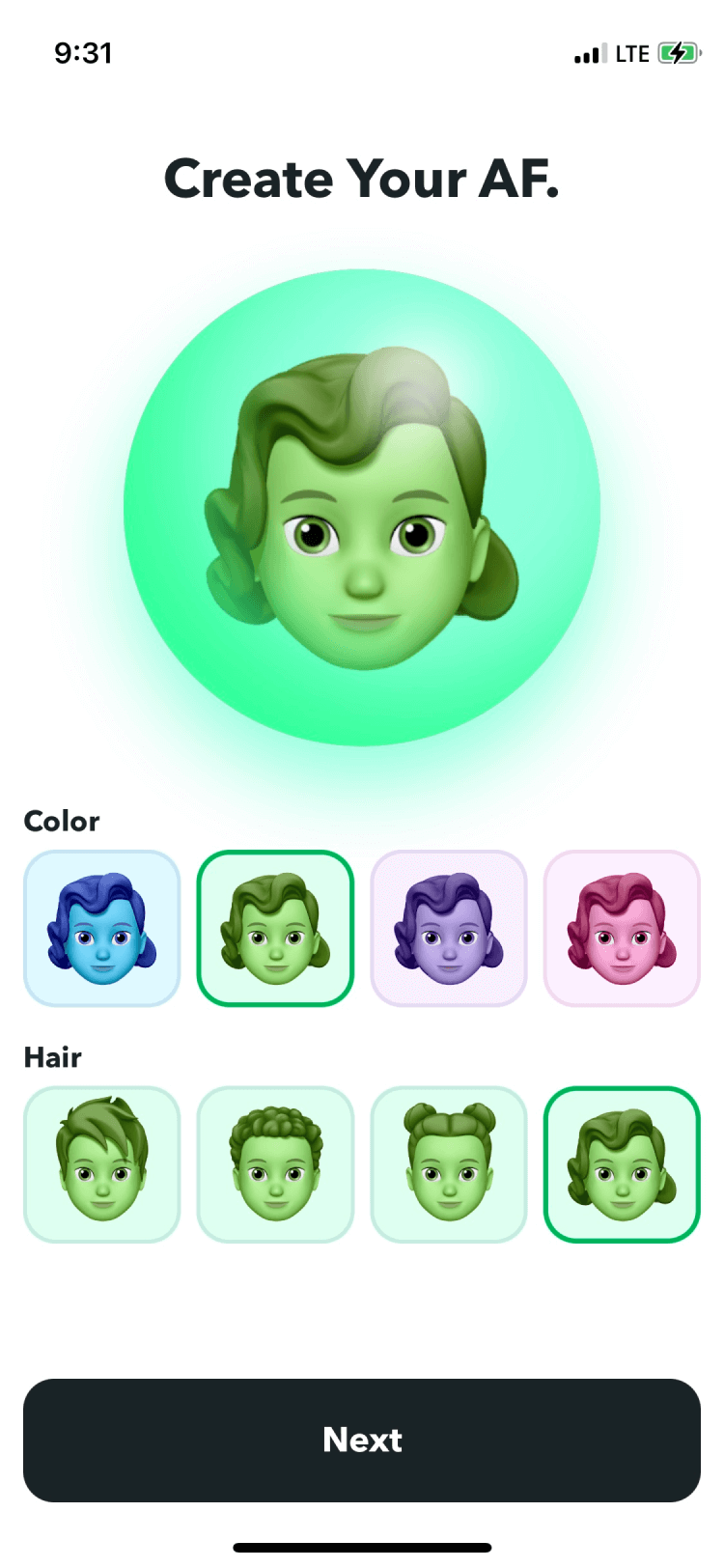 Create your AF screen