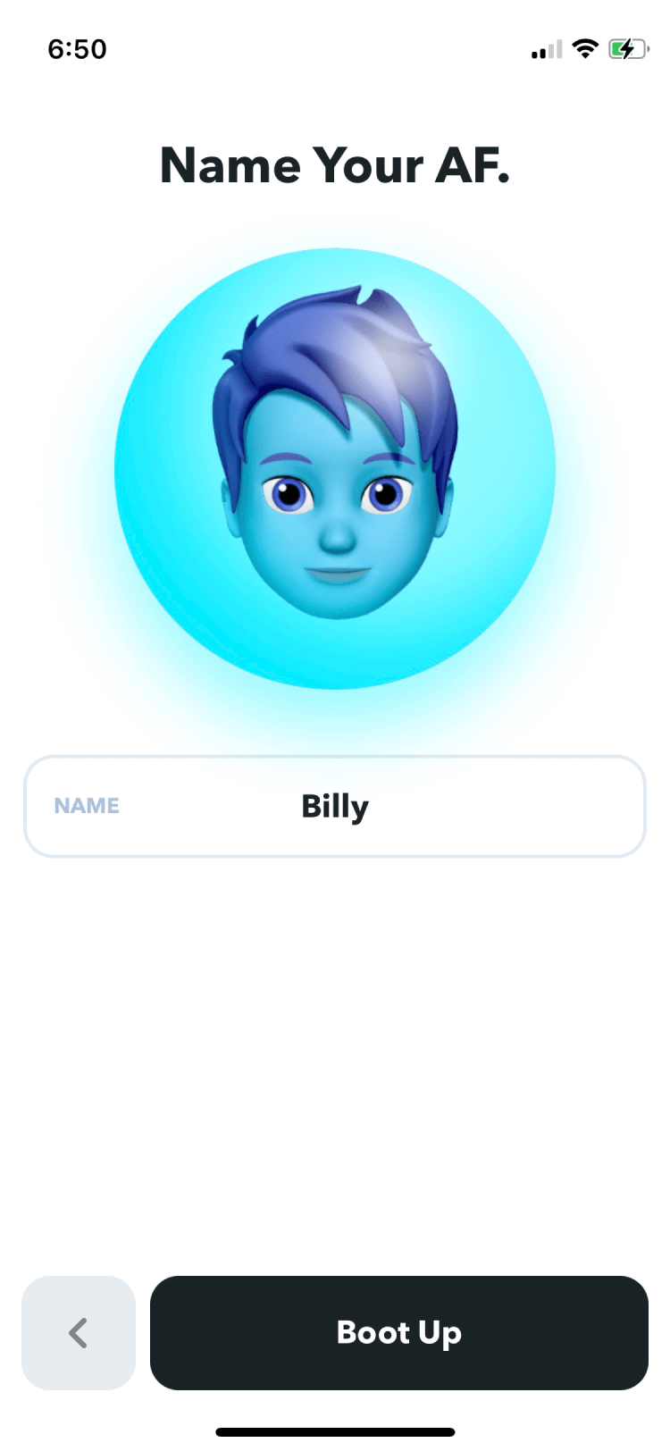 AF app name assistant screen