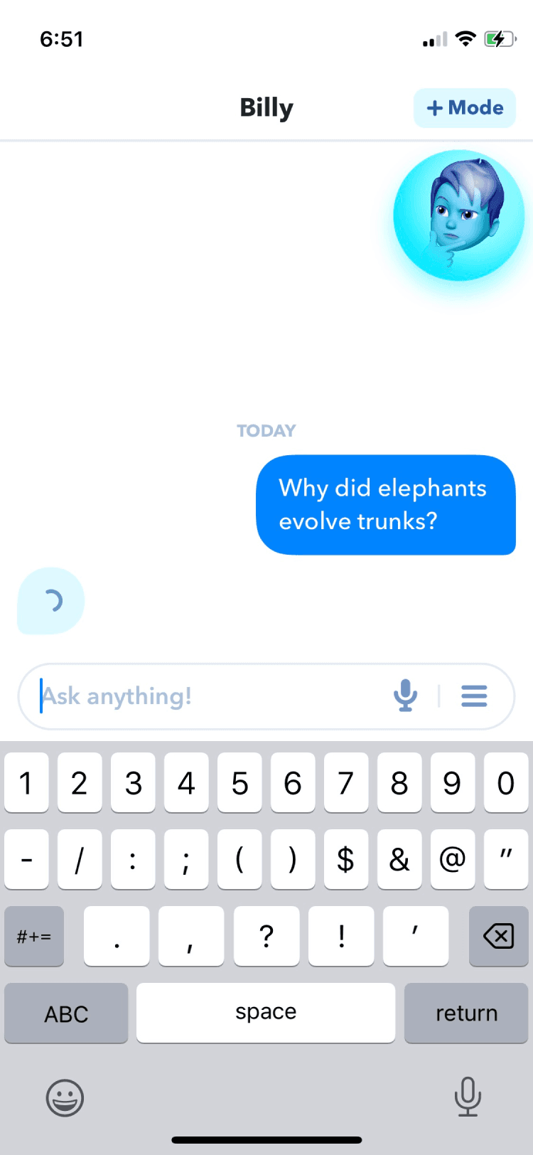 AF app chat question