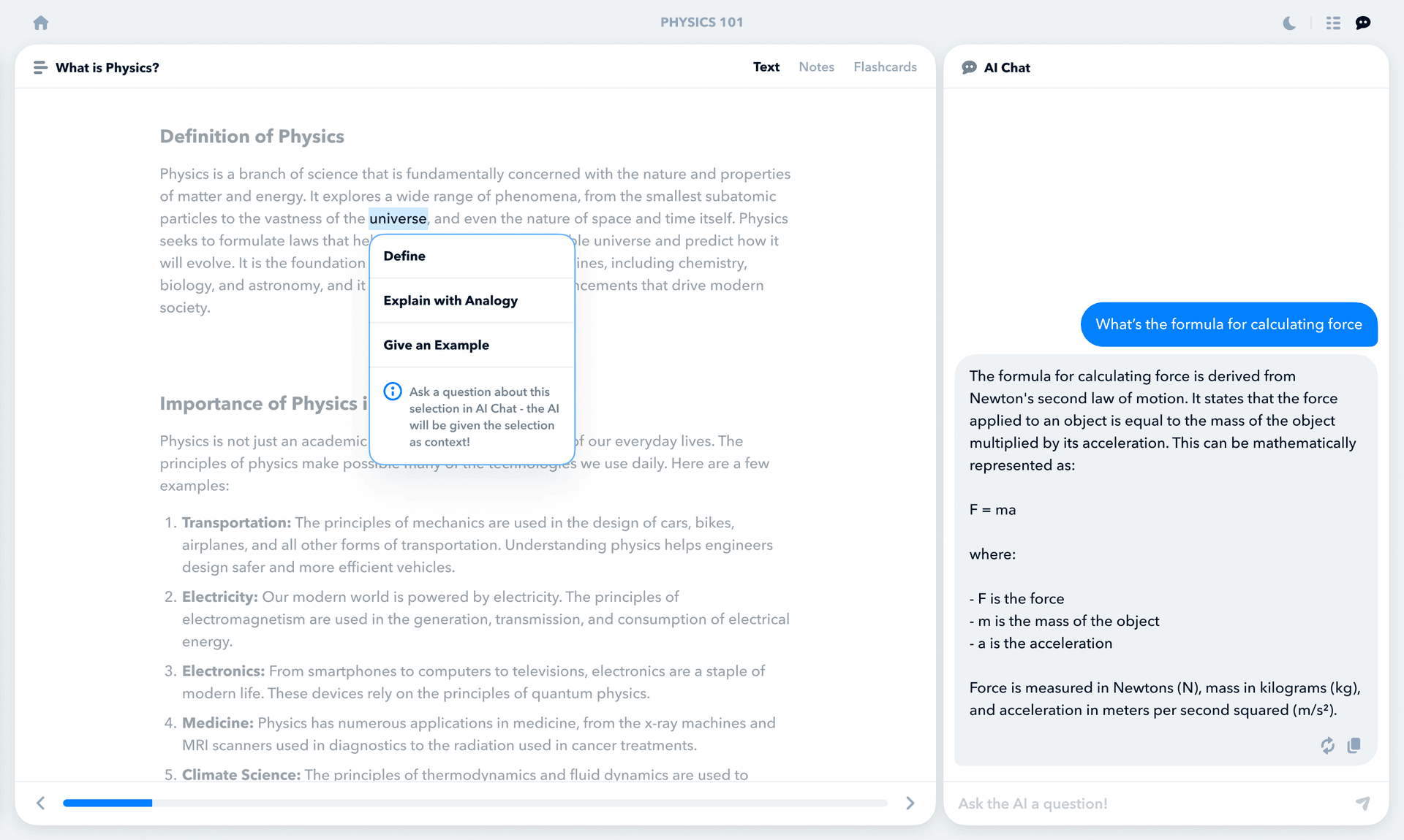 Learning platform with word selected
