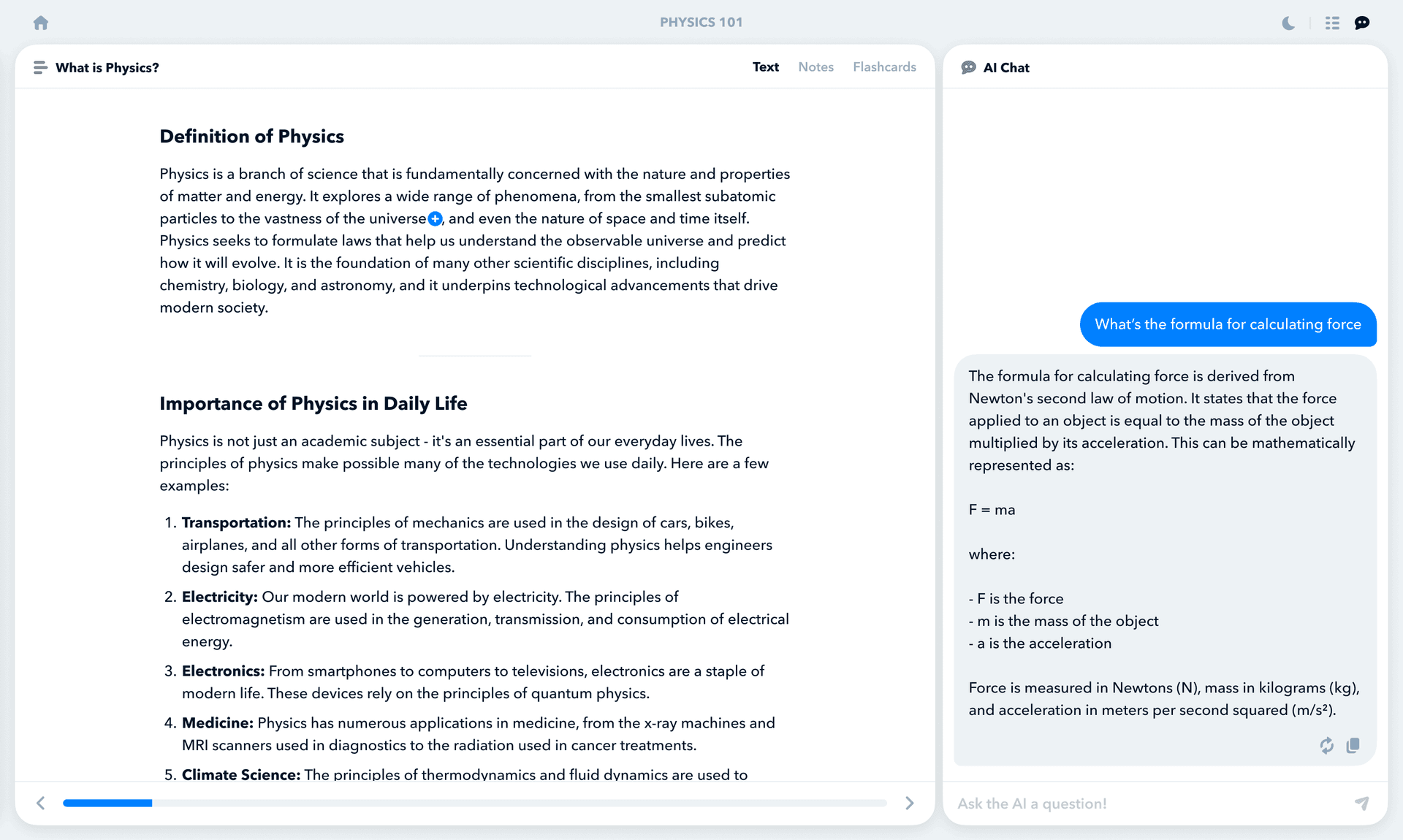 Learning platform with annotation indicated